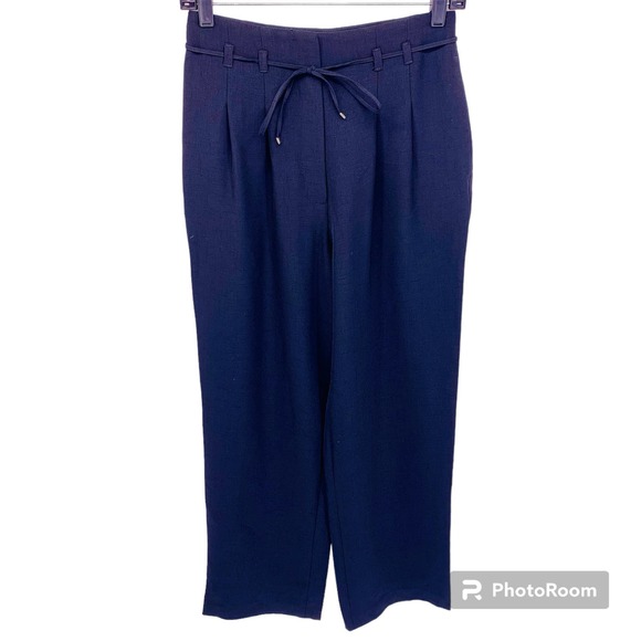 H&M Tie Front Work Pants Womens Size 4 - Picture 1 of 9